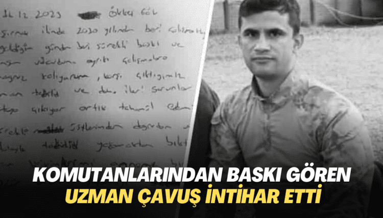 Komutanlarından baskı gören uzman çavuş intihar etti