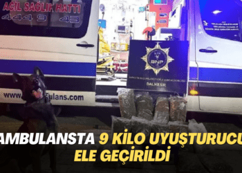 Ambulansta 9 kilo uyuşturucu ele geçirildi