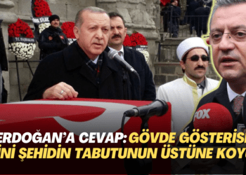 Özgür Özel’den Erdoğan’a cevap: Gövde gösterisi dediğin; bir elini şehidin tabutunun üstüne koyup bir eline mikrofon alıp…