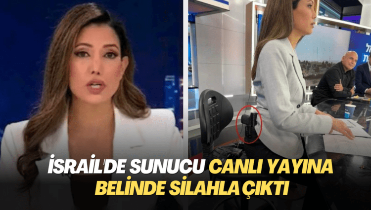 İsrail’de sunucu canlı yayına belinde silahla çıktı