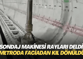 Sondaj makinesi rayları deldi: Metroda faciadan dönüldü