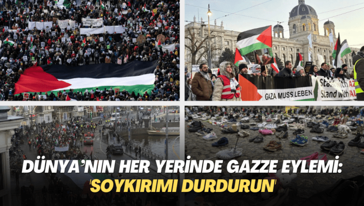 Dünya’nın her yerinde Gazze’ye destek eylemleri: ‘Soykırımı durdurun’