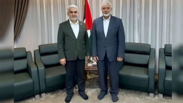 AKP’nin ortağı Hüda-Par Başkanı Yapıcıoğlu, Hamas lideriyle buluştu