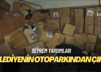 Vatandaşın deprem yardımı belediyenin otoparkından çıktı