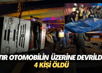 İstanbul’da TIR otomobilin üzerine devrildi: 4 kişi öldü