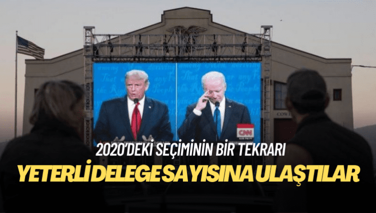 ABD’de Biden ve Trump seçimde aday olmak için gerekli delege sayısına ulaştı