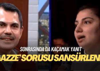 Canlı yayında AKP’li Murat Kurum’a ‘Gazze’ sorusu sansürlendi