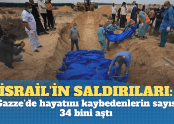 İsrail’in saldırılarını sürdürdüğü Gazze’de hayatını kaybedenlerin sayısı 34 bini aştı