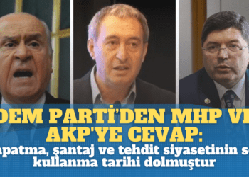 DEM Parti’den MHP ve AKP’ye cevap: Kapatma, şantaj ve tehdit siyasetinin artık son kullanma tarihi dolmuştur
