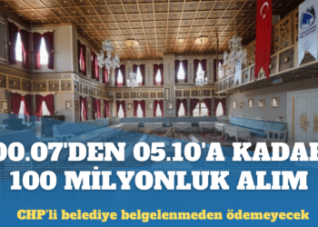 Belediyeyi CHP’ye kaptıran AKP giderayak 100 milyon liralık alım yapmış