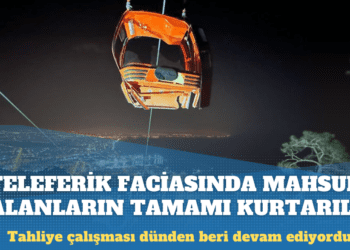 Teleferik faciasında mahsur kalanlar kurtarıldı