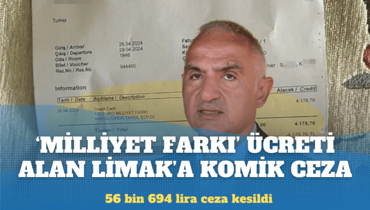 ‘Milliyet farkı’ ücreti alan otele komik ceza
