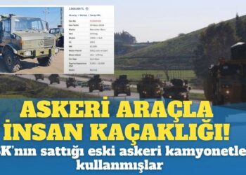 Askeri araçla insan kaçaklığı!  TSK’nın sattığı eski askeri kamyonetleri kullanmışlar