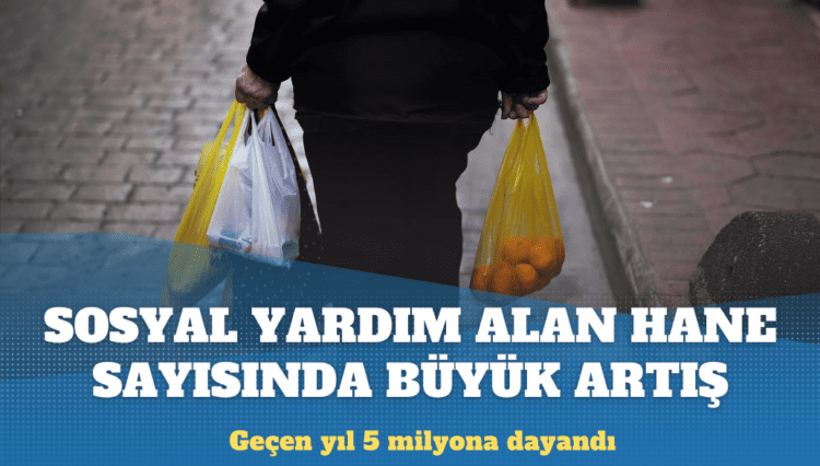 Türkiye’de sosyal yardım alan hane sayısı son 4 yılda yüzde 52 arttı