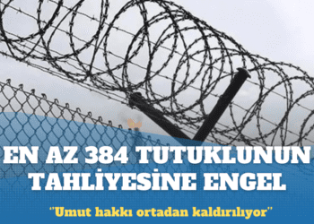 3 yılda en az 384 tutuklunun tahliyesine engel