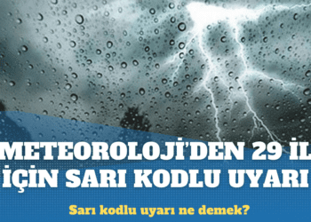 Meteoroloji’den 29 il için sarı kodlu uyarı