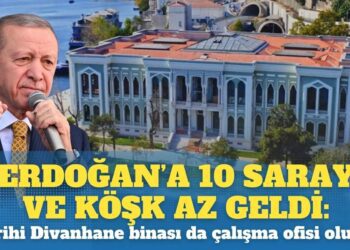 Erdoğan’a 10 saray ve köşk az geldi: Tarihi Divanhane binası da çalışma ofisi oluyor