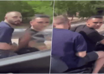 Ambulansın önünü kesen magandalar yakalandı