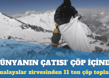 Everest dahil, üç Himalayalar zirvesinden 11 ton çöp toplandı