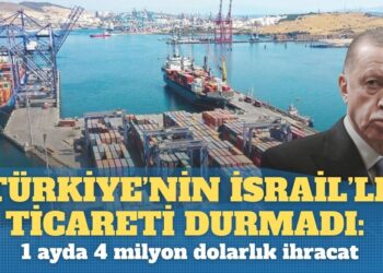 Türkiye’nin İsrail’le ticaret durmadı: 1 ayda 4 milyon dolarlık ihracat