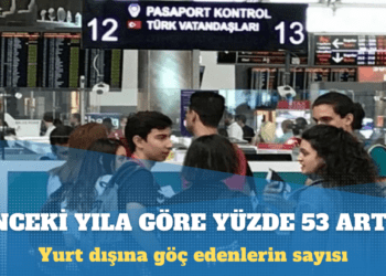 Türkiye’den yurt dışına göç edenlerin sayısı yüzde 53 arttı