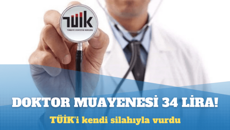 TÜİK’i kendi silahıyla vurdu: Doktor muayenesi 34 lira!