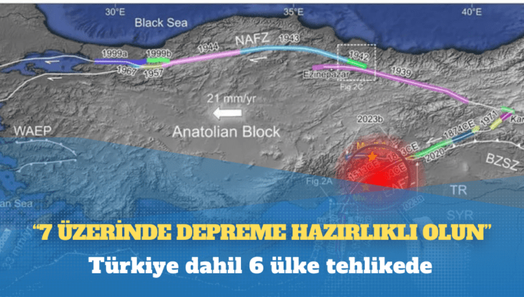 Türkiye dahil 6 ülke tehlikede: “7 üzerinde depreme hazırlıklı olun”
