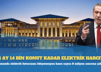 Saray her ay 14 bin ev kadar elektrik harcıyor