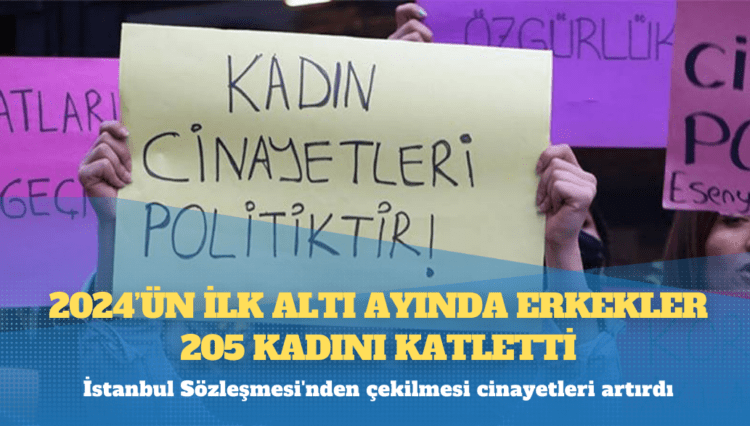 2024’ün ilk altı ayında erkekler 205 kadını katletti