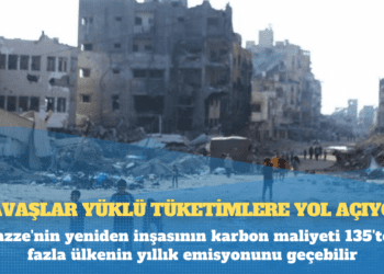 Gazze’nin yeniden inşasının karbon maliyeti 135’ten fazla ülkenin yıllık emisyonunu geçebilir