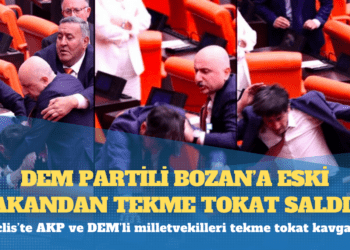 ‘AKP hırsızlık yapıyor’ diyen DEM Partili Bozan’a eski bakandan tekme tokat saldırı