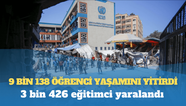 İsrail’in Gazze’de 7 Ekim’den bu yana devam eden saldırılarında 9 bin 138 öğrenci yaşamını yitirdi