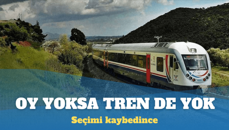 Seçimi kaybedince tren seferini kesti