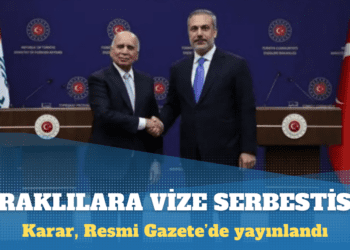 Iraklılara vize serbestisi kararı Resmi Gazete’de yayınlandı