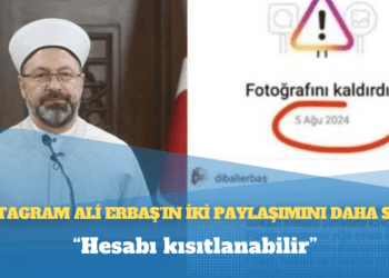 Instagram, Diyanet İşleri Başkanı Ali Erbaş’ın 2 paylaşımını da kaldırdı: Hesabı kısıtlanabilir!