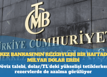 Merkez Bankası’nın rezervleri bir haftada 2,5 milyar dolar eridi