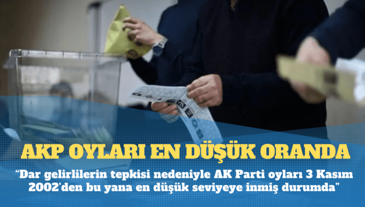 Son anket: AKP oyları en düşük oranda