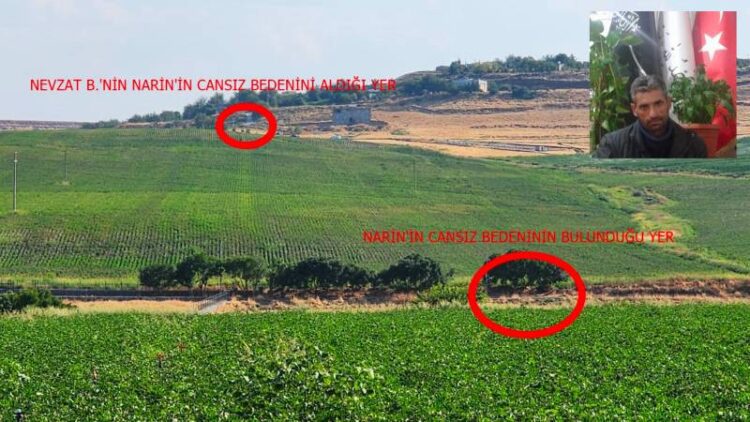 Narin cinayeti: İtirafçının kırmızı otomobili, Narin’in bulunduğu derenin yakınında 50 dakika kalmış