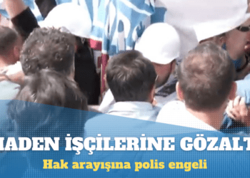 Fernas Madencilik Genel Merkezi önünde eylem yapmak isteyen işçilere gözaltı