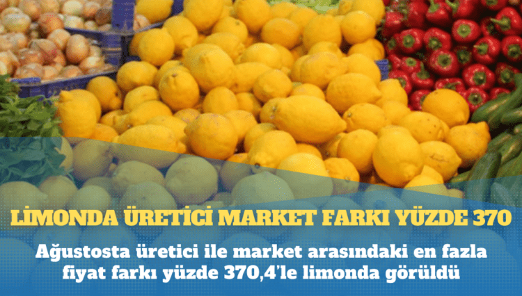 Limonda üretici market farkı yüzde 370