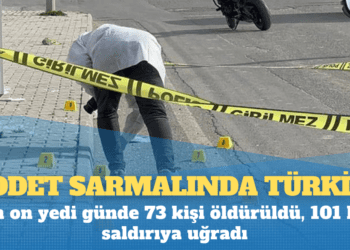 Son on yedi günde 73 kişi öldürüldü, 101 kişi saldırıya uğradı