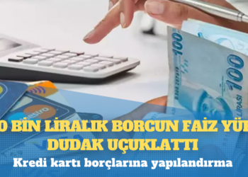 Kredi kartı borçlarına yapılandırma: 100 bin liralık kredi kartı borcu 60 ay geri ödeme ile yapılandırılınca 167 bin lira faiz ödenecek