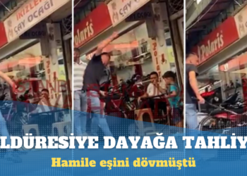 Hamile eşini sokak ortasında öldüresiye döven adama tahliye