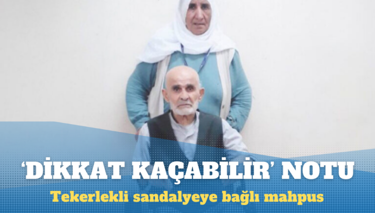 Tekerlekli sandalyeye bağlı 84 yaşındaki mahpus, ‘dikkat, kaçabilir’ notuyla cezaevine sevk edildi