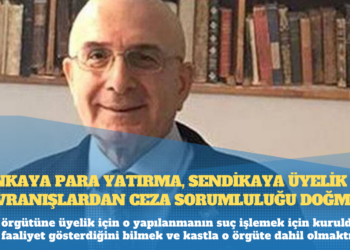 Ceza hukukçusu Adem Sözüer: Bankaya para yatırma, sendikaya üyelik gibi davranışlardan ceza sorumluluğu doğmaz