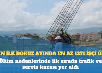 İSİG: Yılın ilk dokuz ayında en az 1371 işçi öldü