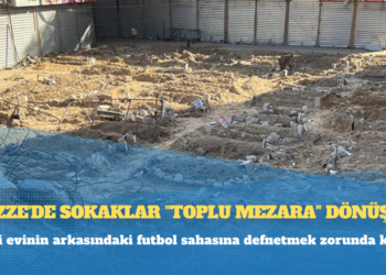 Gazze’de sokaklar “toplu mezara” dönüştü: Eşini evinin arkasındaki futbol sahasına defnetmek zorunda kaldı