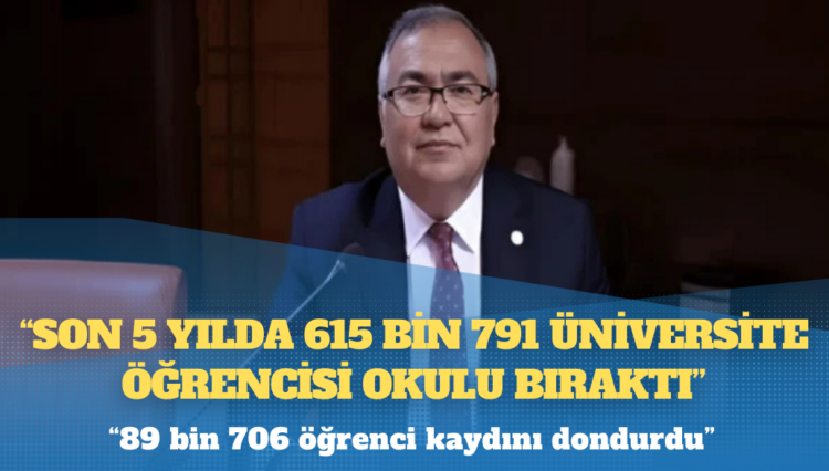 CHP’li Bülbül: Son 5 yılda 615 bin 791 üniversite öğrencisi okulu bıraktı, 89 bin 706 öğrenci kaydını dondurdu