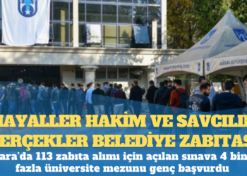 Ankara’da 113 zabıta alımı için açılan sınava 4 binden fazla üniversite mezunu genç başvurdu