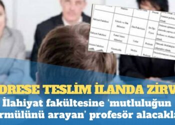 Adrese teslim ilanda zirve: İlahiyat fakültesine ‘mutluluğun formülünü arayan’ profesör alacaklar